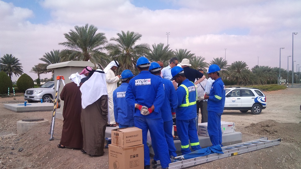 Construction work during water loss project in Abu Dhabi